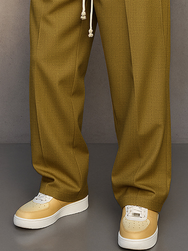 Men's Wide-Leg Drawstring Trousers