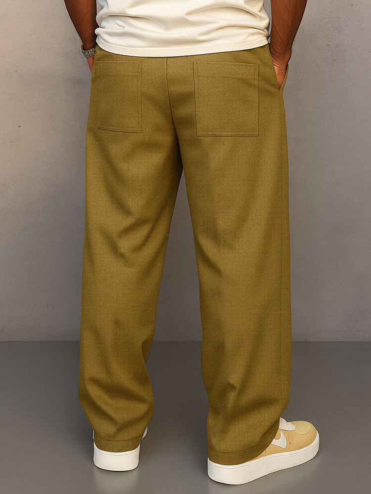 Men's Wide-Leg Drawstring Trousers