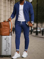Men's Knit Bomber Jacket and Jogger Set