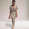 Amara - Women's Wrap Maxi Wedding Guest Dress