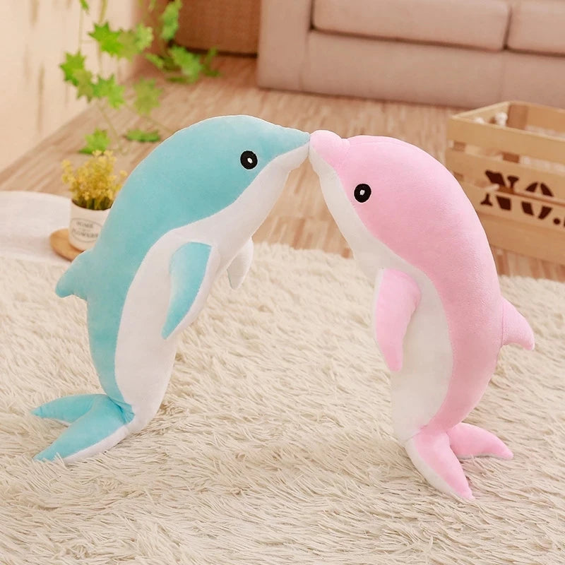 Dolphin Plush Toy Cute Stuffed Animal Soft Ocean Sea Life Doll Gift 30cm