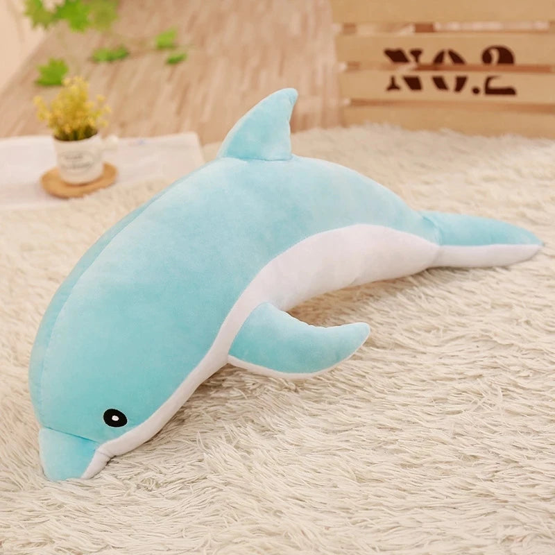 Dolphin Plush Toy Cute Stuffed Animal Soft Ocean Sea Life Doll Gift 30cm