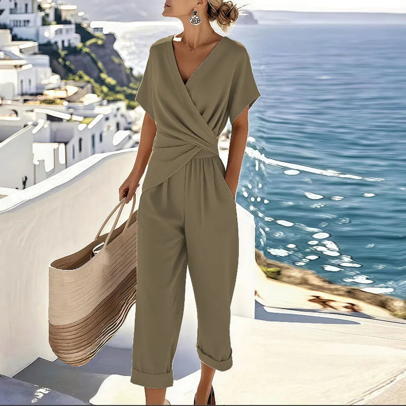 Women's Elegant Two-Piece Set - Top and Skirt Matching Set