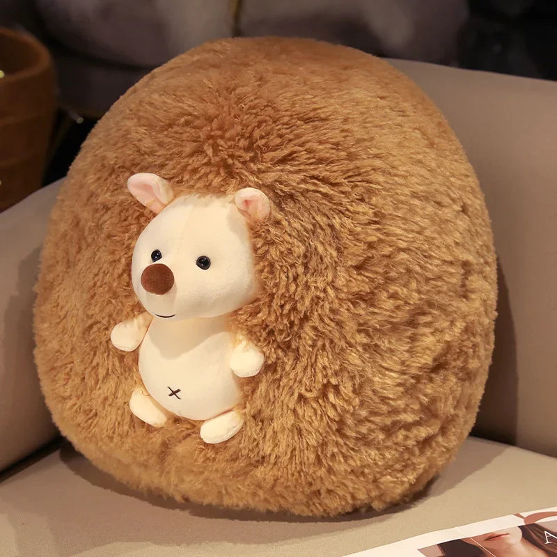 Hedgehog Plush Pillow Round Stuffed Animal Cushion Fluffy Soft Kawaii 30-60cm
