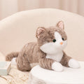 Cat Plush Toy Lifelike Tabby Kitten Stuffed Animal Soft Cute Doll Gift 30cm