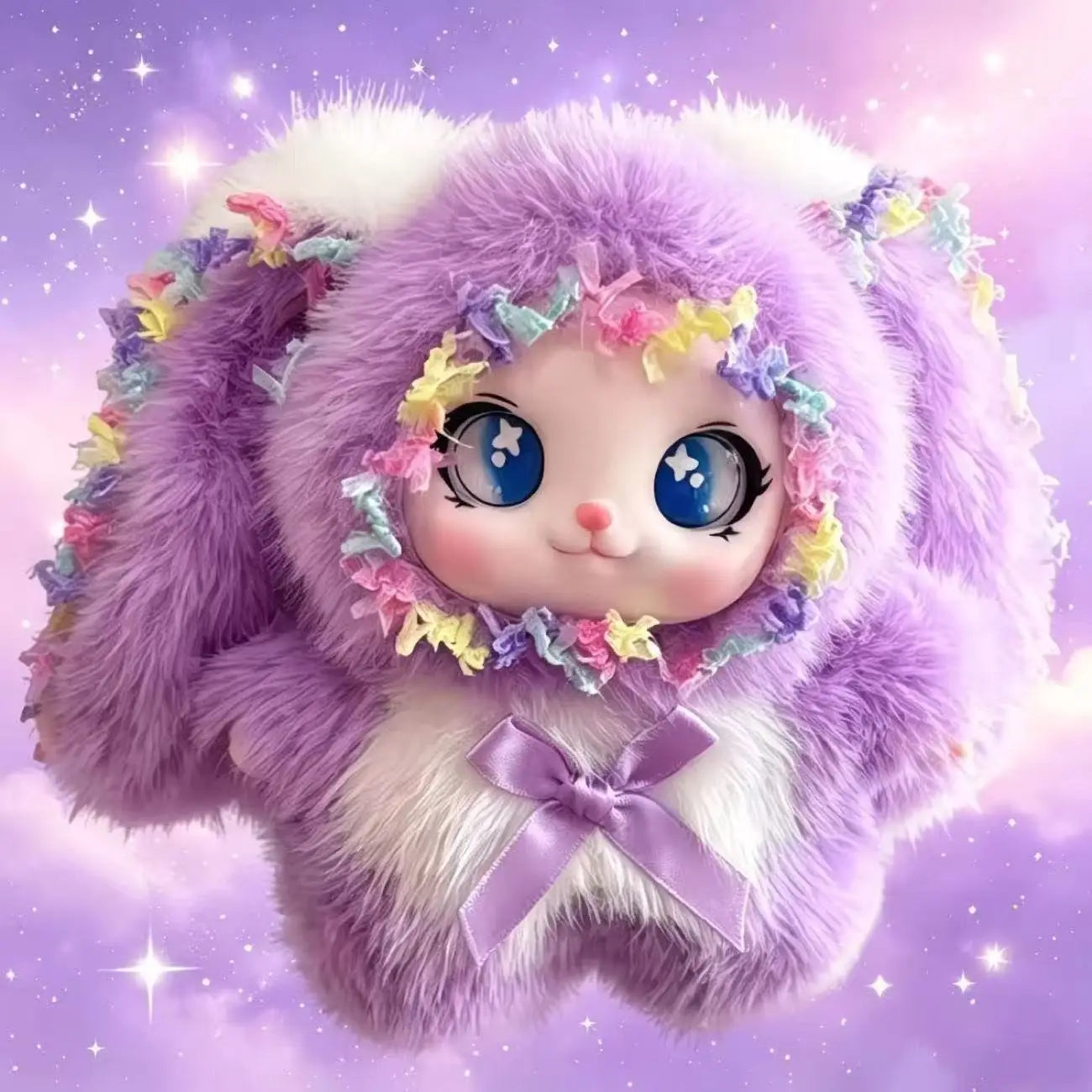 Bunny Plush Keychain Cute Rabbit Bag Charm Stuffed Animal Pendant Kawaii Gift