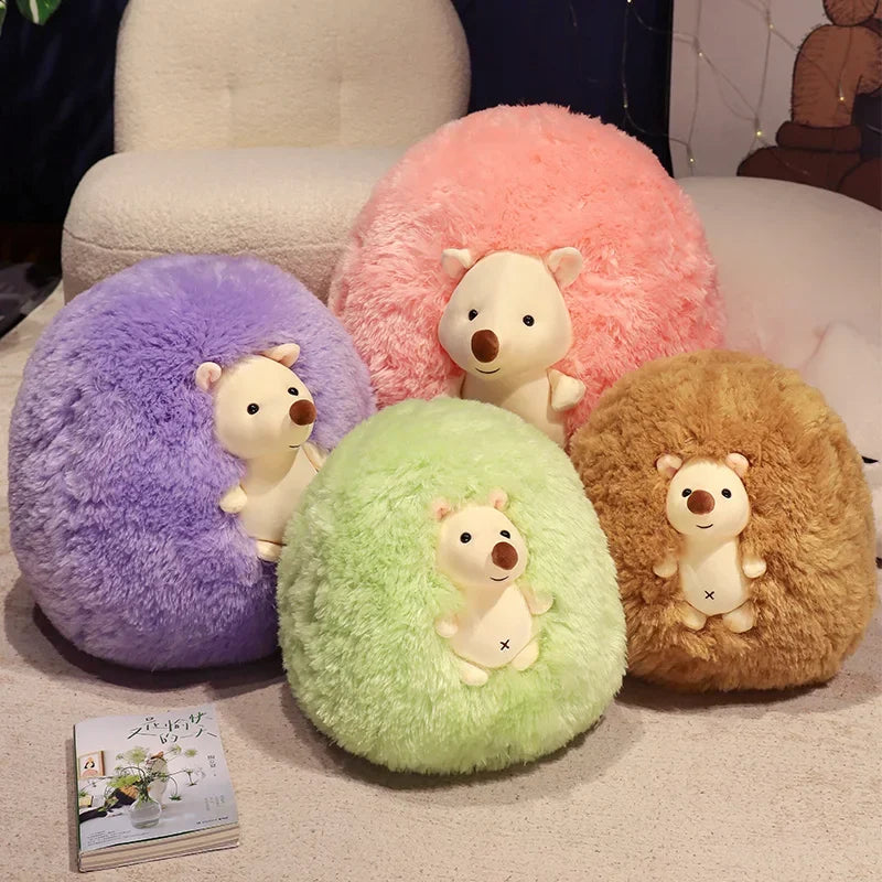 Hedgehog Plush Pillow Round Stuffed Animal Cushion Fluffy Soft Kawaii 30-60cm