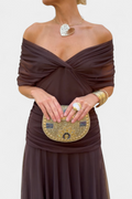 Noor - Women's Floral Pleated V-Neck Maxi Dress