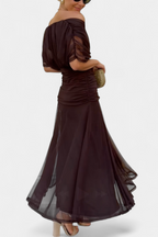 Noor - Women's Floral Pleated V-Neck Maxi Dress