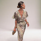 Amara - Women's Wrap Maxi Wedding Guest Dress