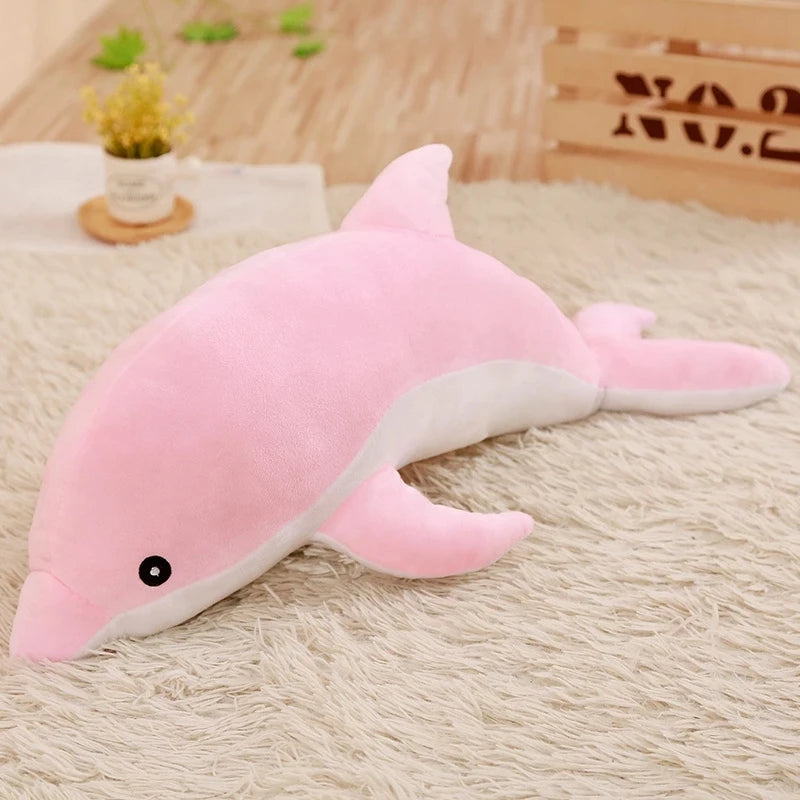 Dolphin Plush Toy Cute Stuffed Animal Soft Ocean Sea Life Doll Gift 30cm