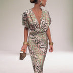 Amara - Women's Wrap Maxi Wedding Guest Dress