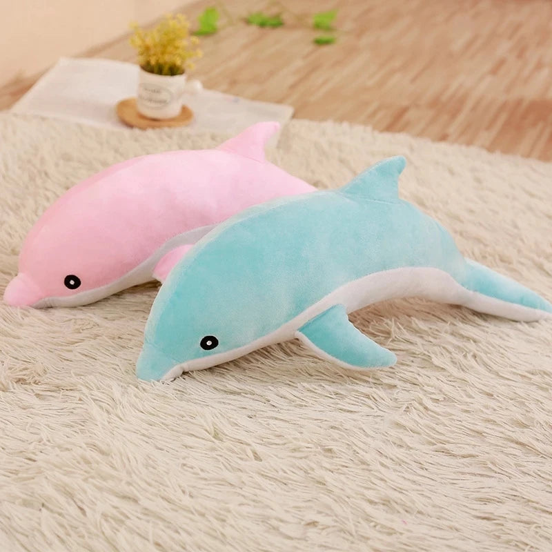 Dolphin Plush Toy Cute Stuffed Animal Soft Ocean Sea Life Doll Gift 30cm