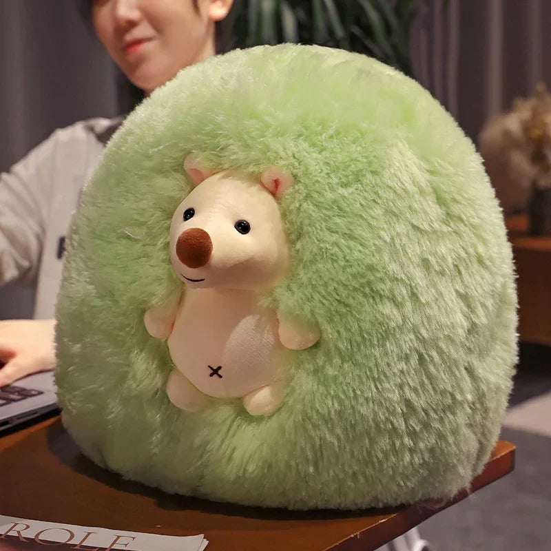 Hedgehog Plush Pillow Round Stuffed Animal Cushion Fluffy Soft Kawaii 30-60cm