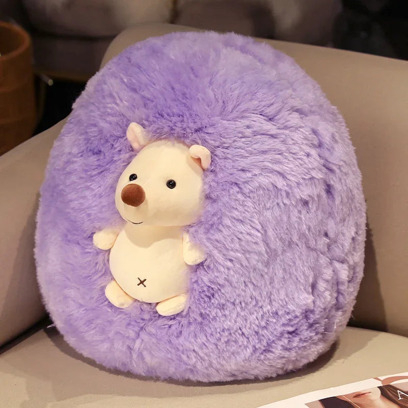 Hedgehog Plush Pillow Round Stuffed Animal Cushion Fluffy Soft Kawaii 30-60cm