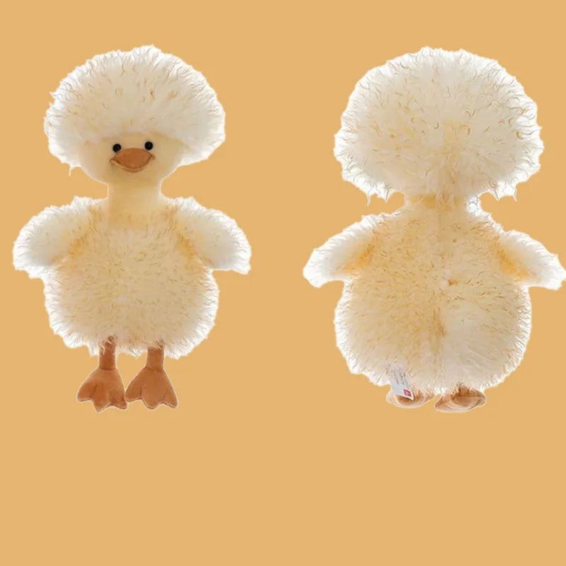 Duck Plush Toy Cute Fluffy Curly Stuffed Animal Doll Soft Kawaii Gift 50cm
