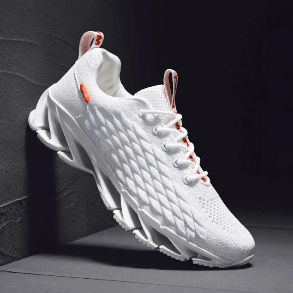 Men's Knit Blade-Sole Running Sneakers
