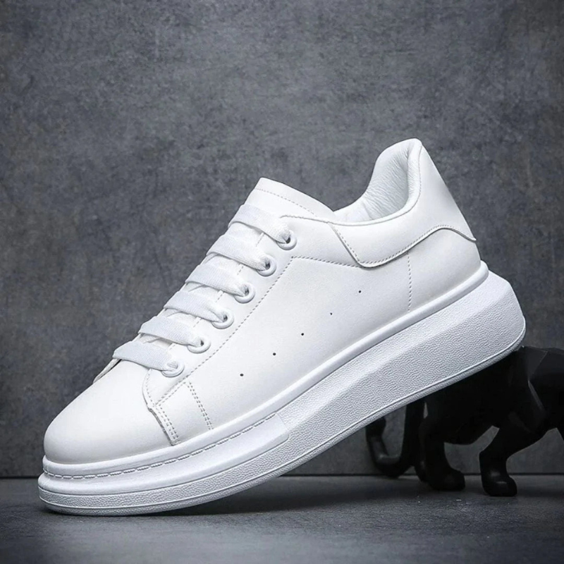 Men's Oversized-Sole Leather Sneakers