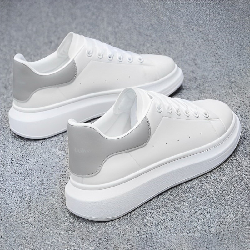 Men's Oversized-Sole Leather Sneakers