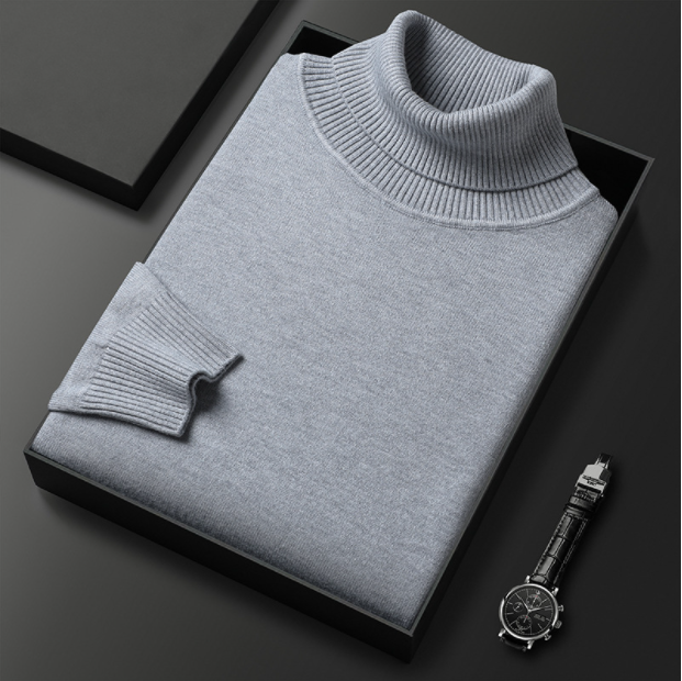 Emiel - Men's Knit Roll-Neck Sweater