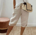 Saskia - Women's High Waist Wide Leg Cropped Pants