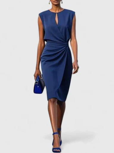 Juliet - Women's V-Neck Bodycon Midi Dress