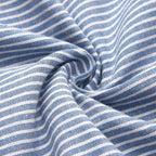 Women's Striped 3/4 Sleeve Button-Front Midi Dress