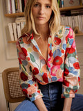 Briar - Women's Floral Print Long Sleeve Button-Up Blouse
