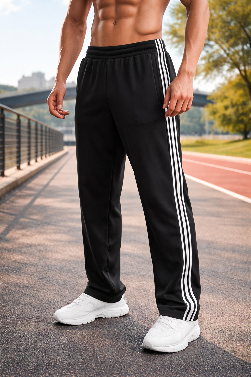 Men's Side-Stripe Track Pants