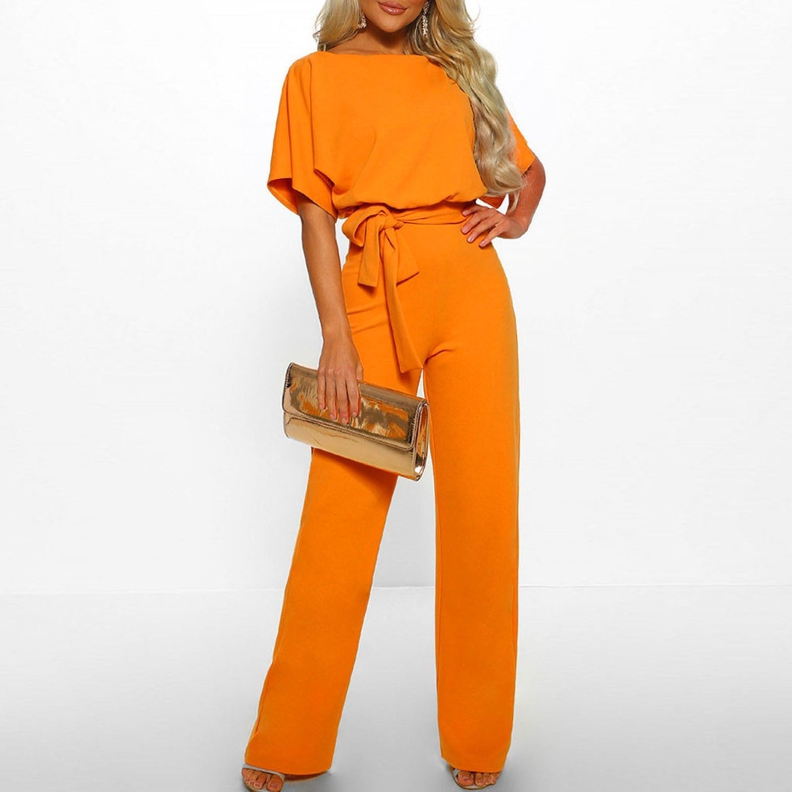 Blair - Women's Belted Wide Leg Jumpsuit