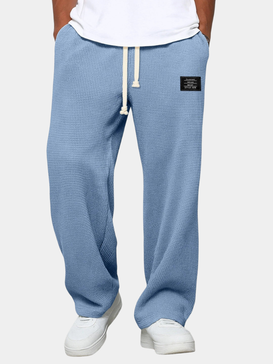 Men's Waffle-Knit Relaxed Trousers
