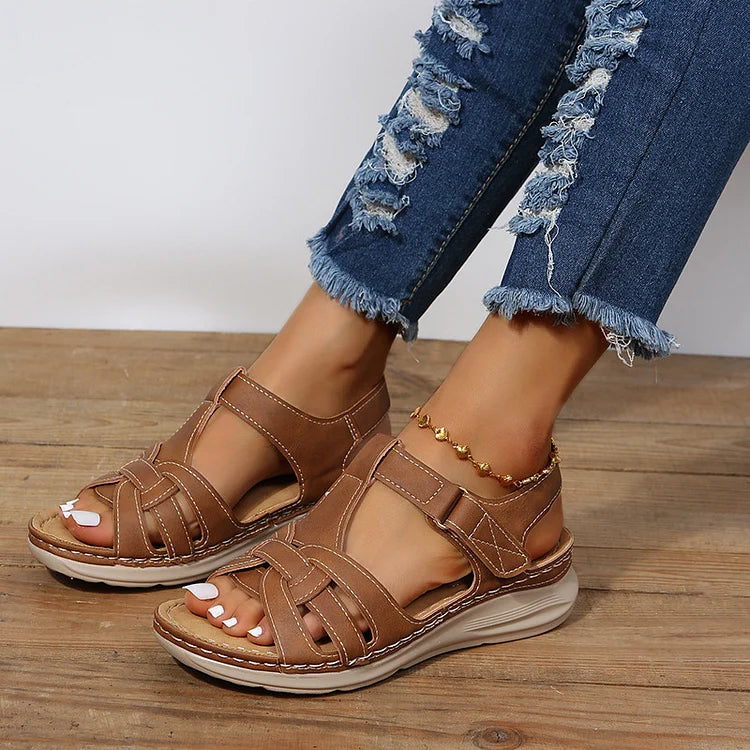 Hana - Women's Orthopedic Vintage Leather Sandals