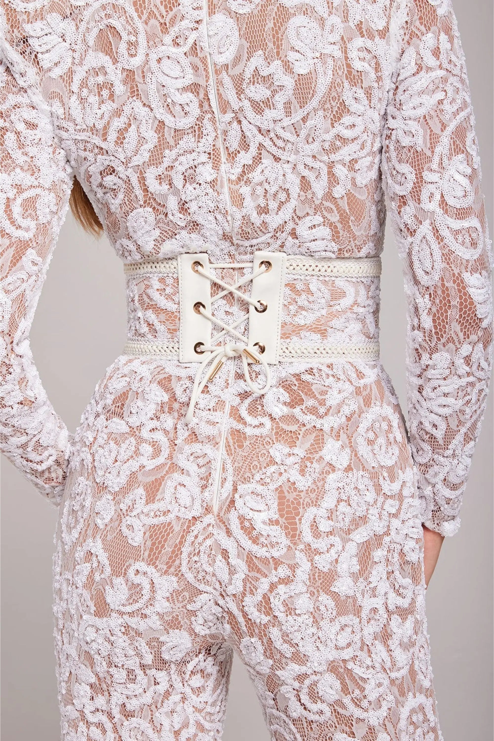 Aileen - Women's Sheer Sequin Floral Jumpsuit