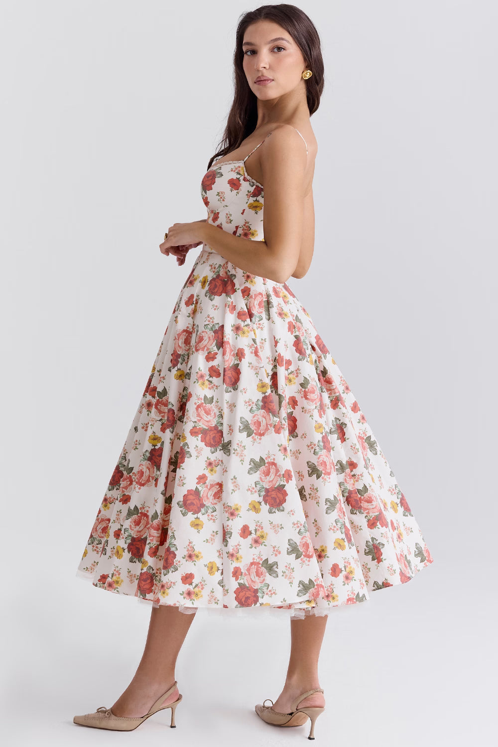 Ayet - Women's Corset Bustier Midi Dress
