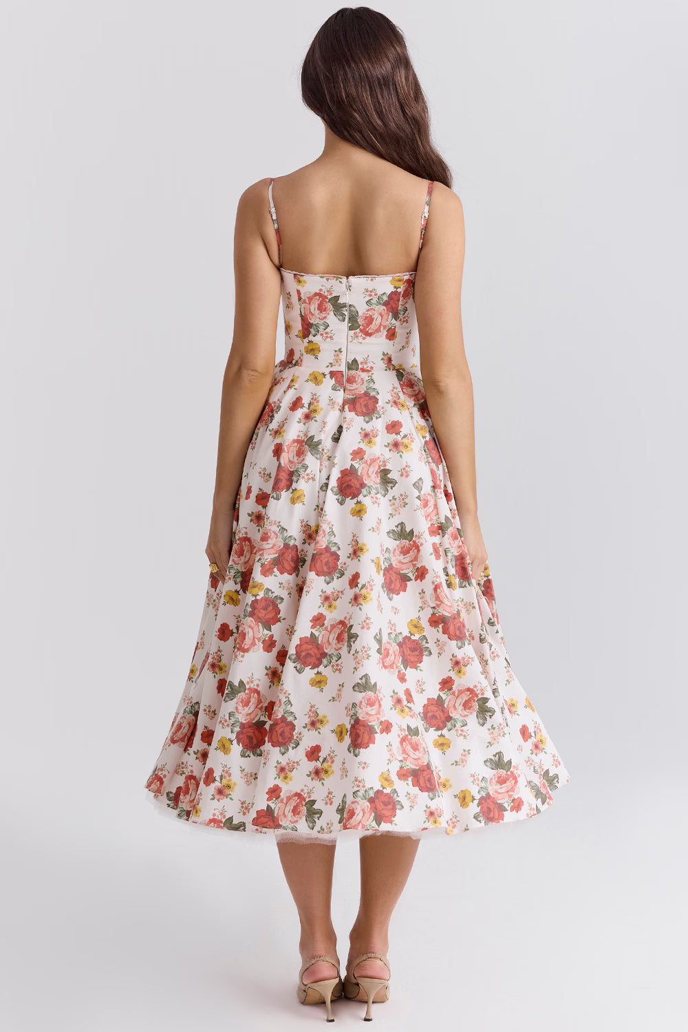 Ayet - Women's Corset Bustier Midi Dress