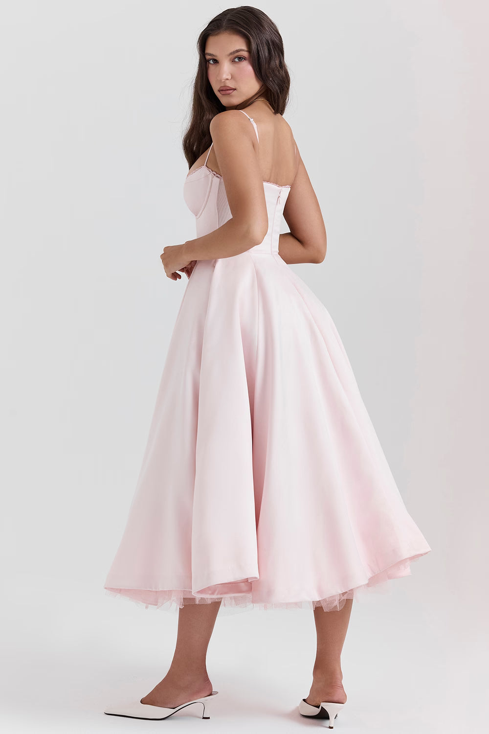 Ayet - Women's Corset Bustier Midi Dress