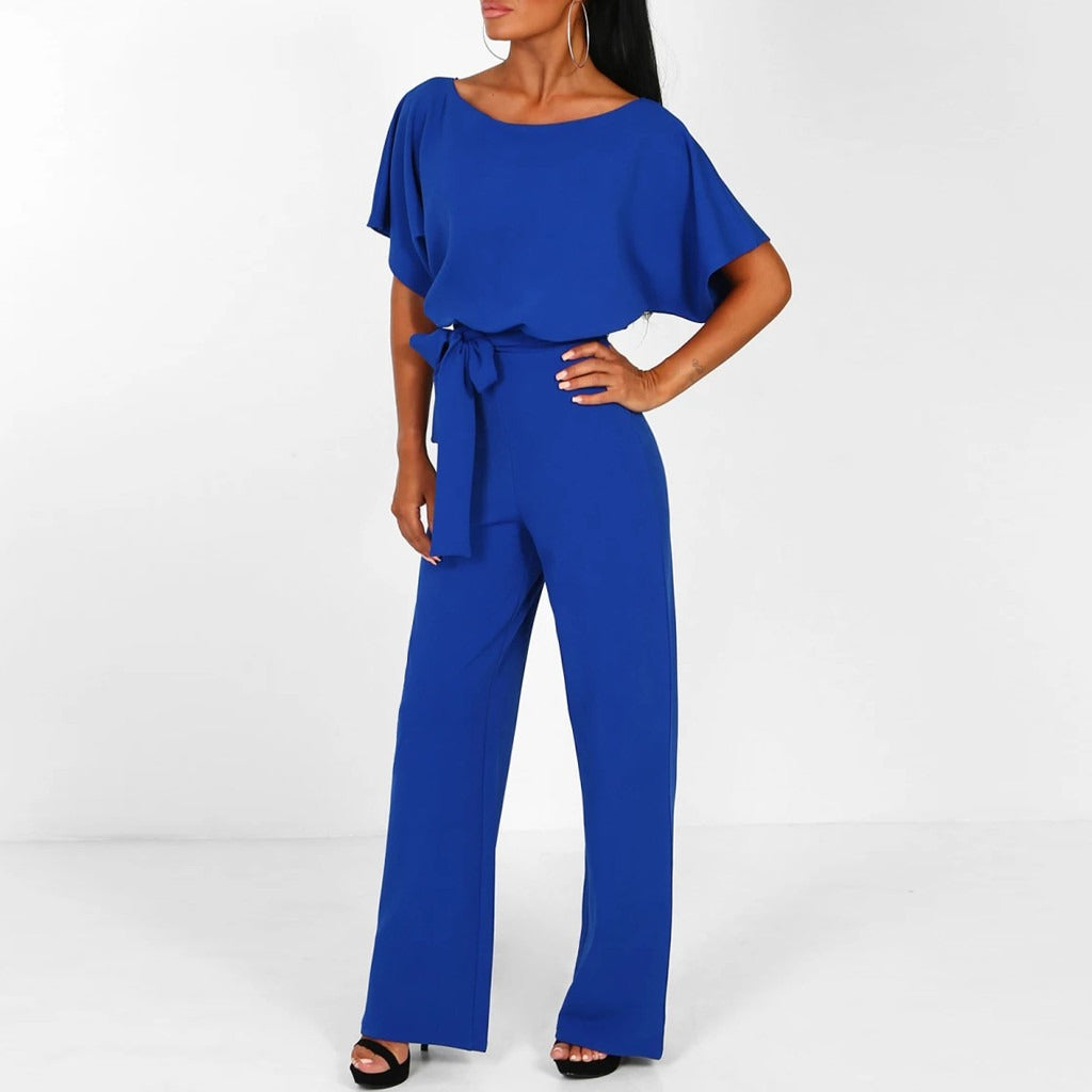 Blair - Women's Belted Wide Leg Jumpsuit