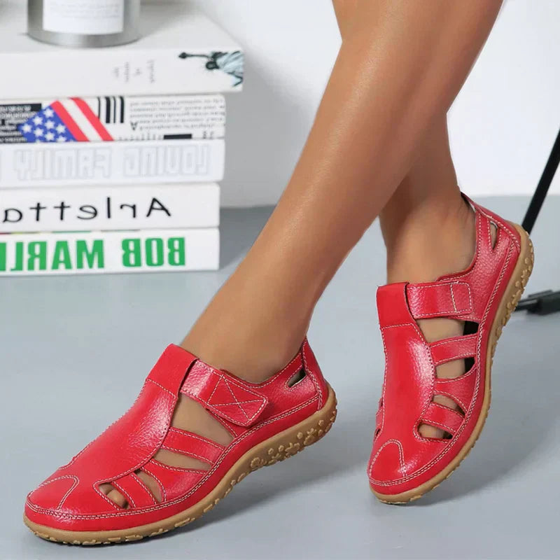 Women's Cut-Out Leather Sandals