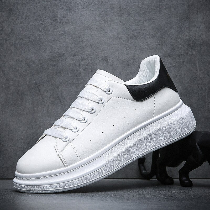 Men's Oversized-Sole Leather Sneakers