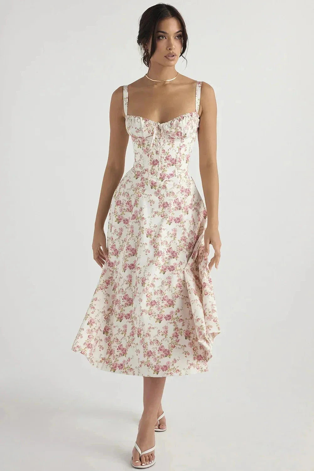 Linsay - Women's Corset Midi Sundress
