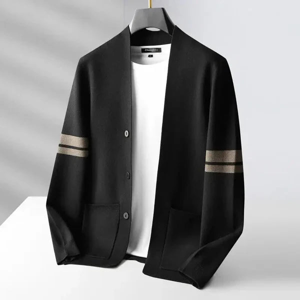 Giancarlo - Men's Varsity Stripe Knit Cardigan