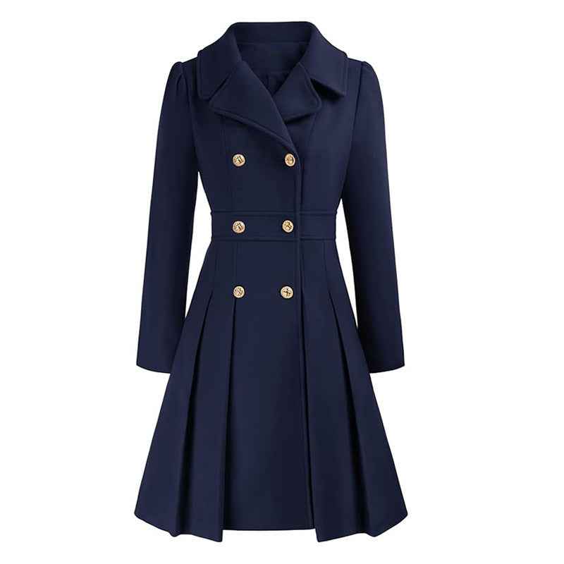 Eleganter Wintermantel - Cecile LavelleMarineblau