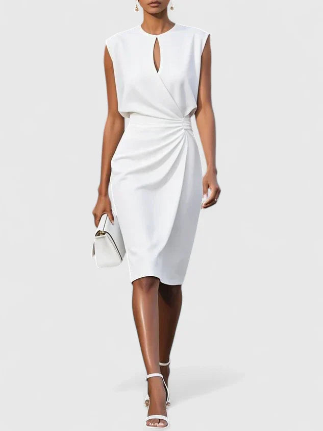 Juliet - Women's V-Neck Bodycon Midi Dress