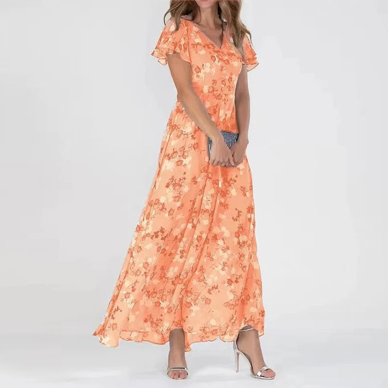 Beatrix - Women's Floral Summer Maxi Dress