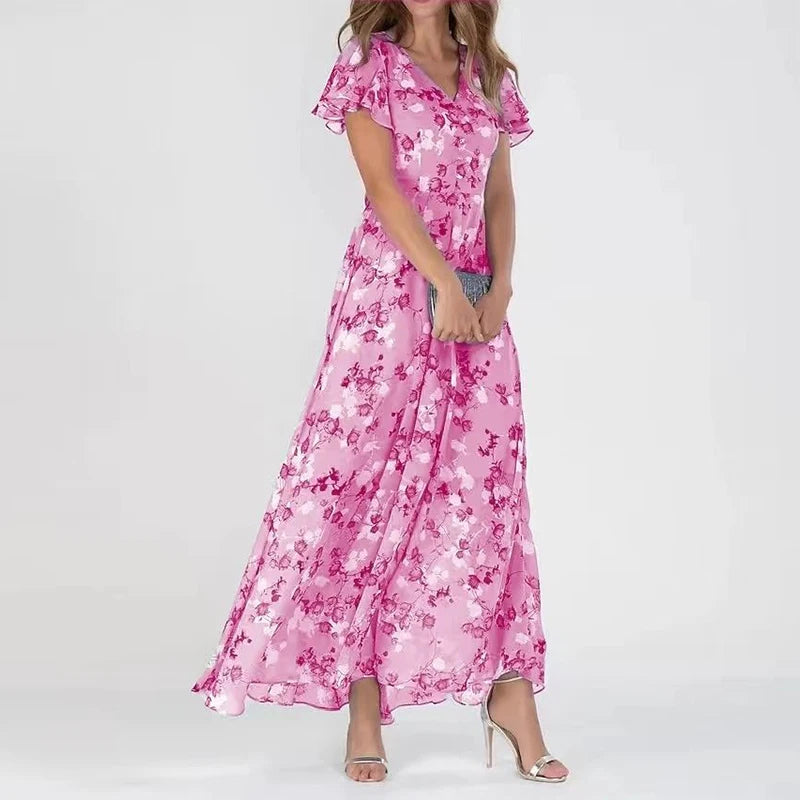 Beatrix - Women's Floral Summer Maxi Dress
