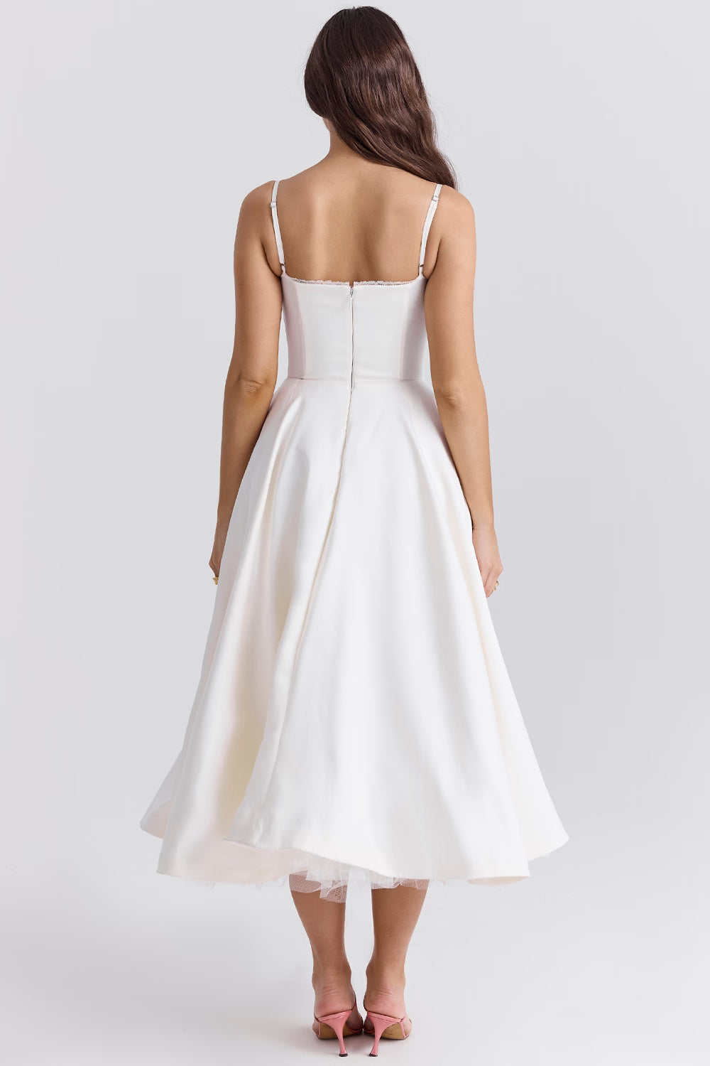 Ayet - Women's Corset Bustier Midi Dress