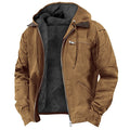 Men's Fleece-Lined Hooded Utility Jacket